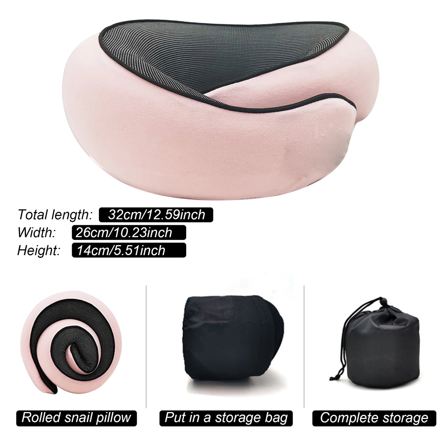 Cuscino da viaggio Memory Foam a forma di U – Supporto comodo e regolabile per collo e mento